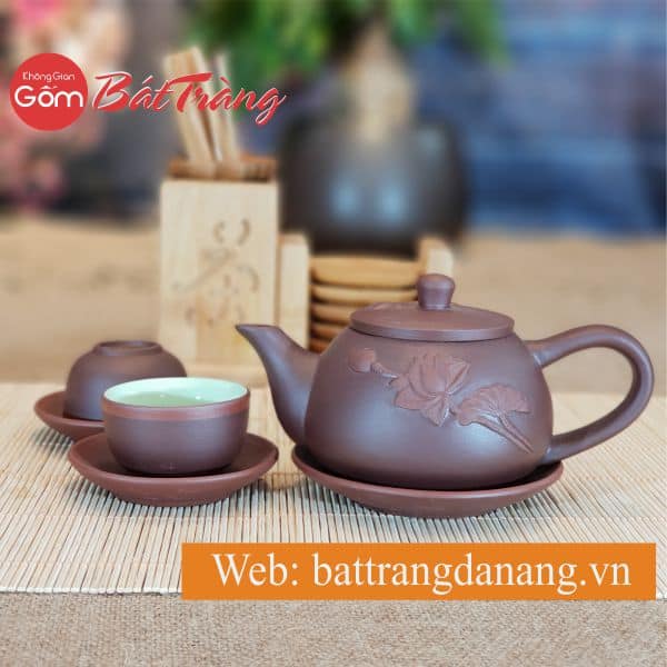 Bộ ấm trà Tử sa Liên hoa