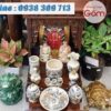 Set Bàn thờ Thần Tài Men Rạn Đắp Nổi Bát Tràng