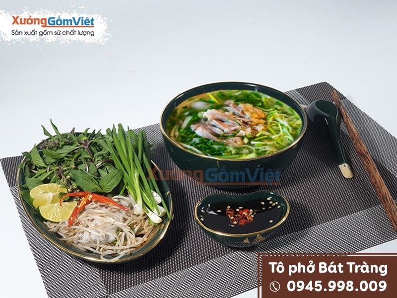 tô phở men xanh ngọc bích cao cấp