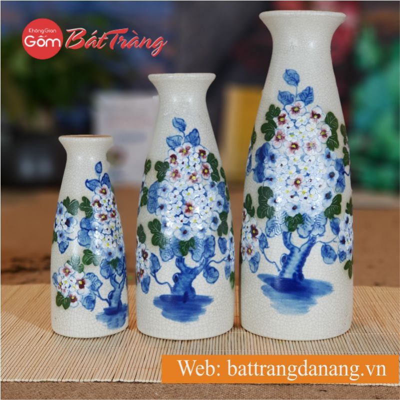 Lọ Xa kê vẽ hoa
