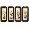 Bộ tranh tứ quý cổ đồ màu nổi 1M2