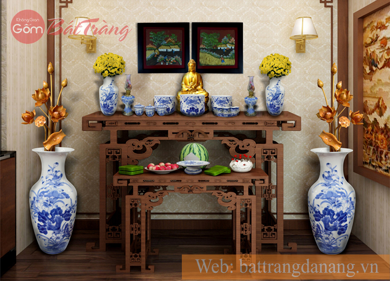 Bộ Đò thờ men xanh