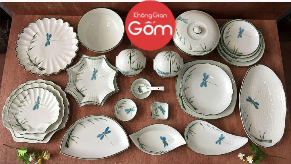 Bộ bát đĩa bàn ăn Bát Tràng