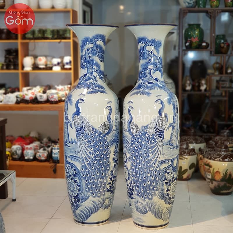 Cặp Lộc bình Phượng hoàng - Tùng