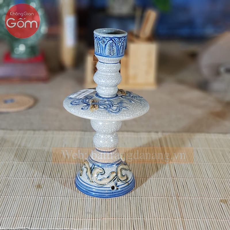 Chân nến gốm sứ Bát Tràng 