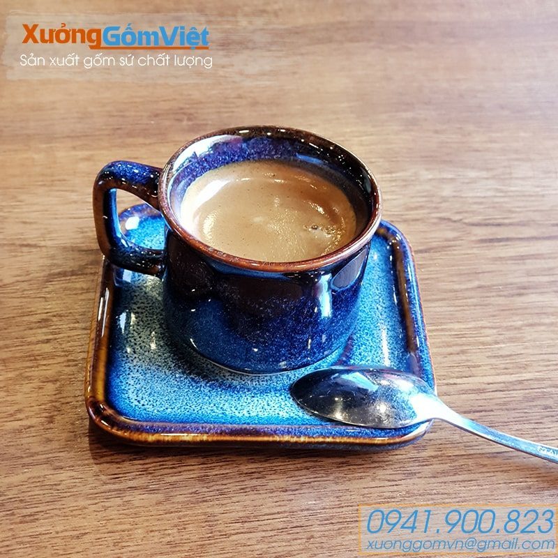 Ly sứ men hỏa biến Bát Tràng