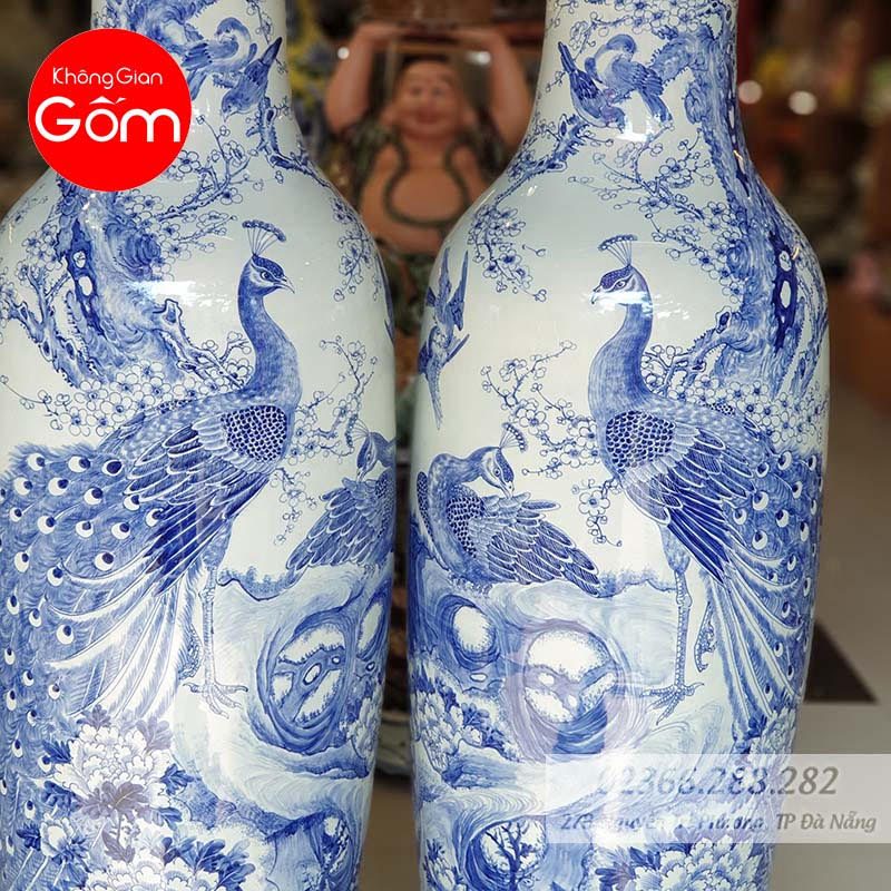 Lộc bình men xanh Bát Tràng