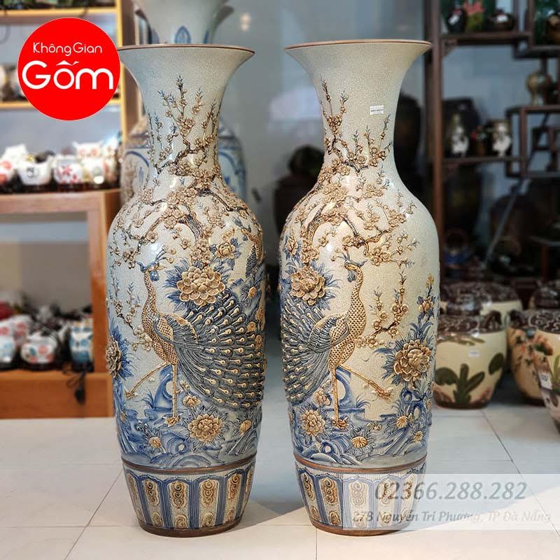 Lộc bình men rạn Đào Công 1M25