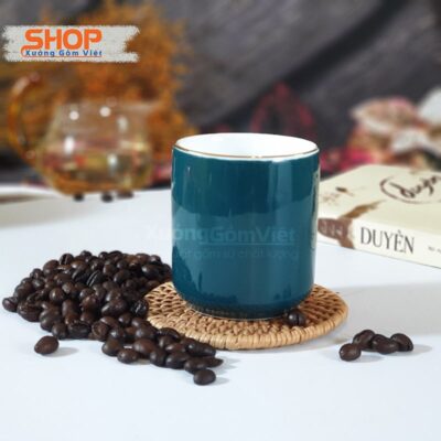 Cốc sứ không quai uống trà đẹp