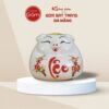 Heo Đất Tài Lộc bụng phệ dáng đứng Màu trắng Họa Tiết Hoa Mai đỏ - Ảnh đại diện