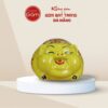 Lợn đất Bát Tràng mắt híp bụng phệ dáng nằm màu vàng - Ảnh đại diện
