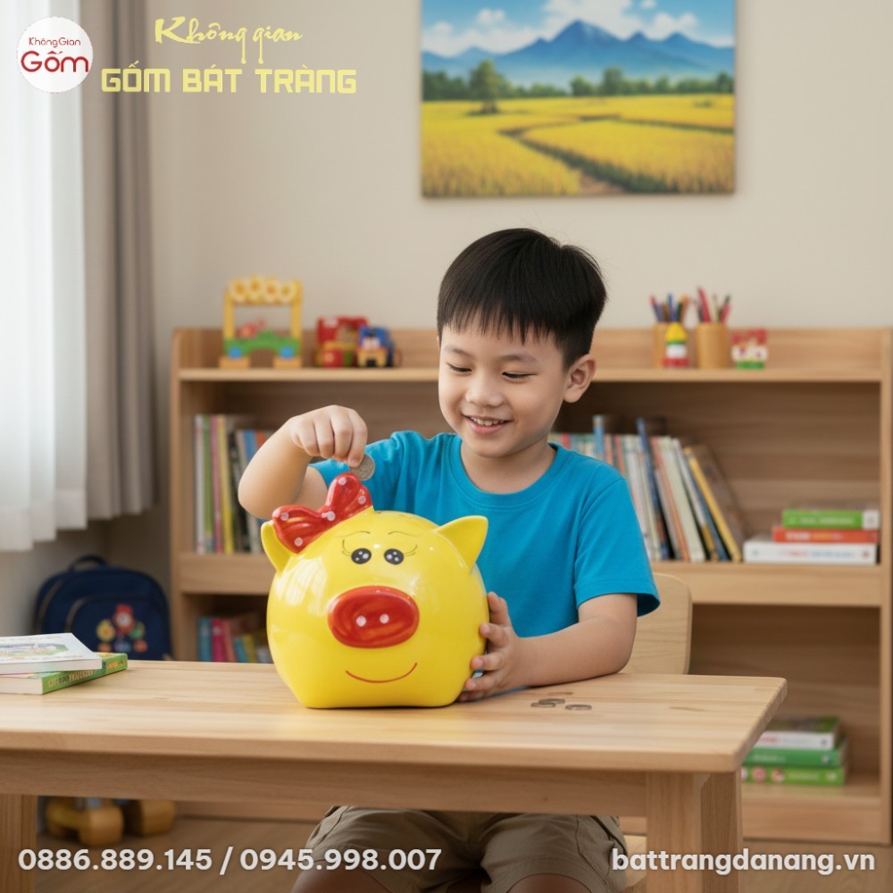 Lợn đất giúp bé học cách tiết kiệm 