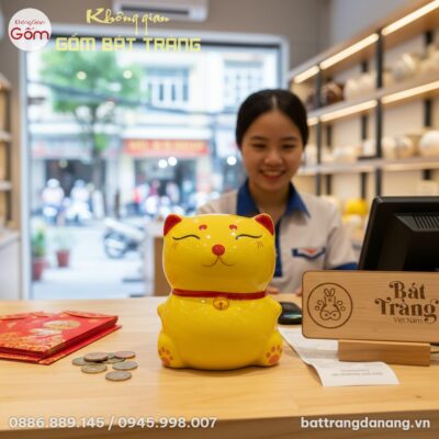 Hãy tách lấy Ống tiết kiệm mèo thần tài Bát Trà...