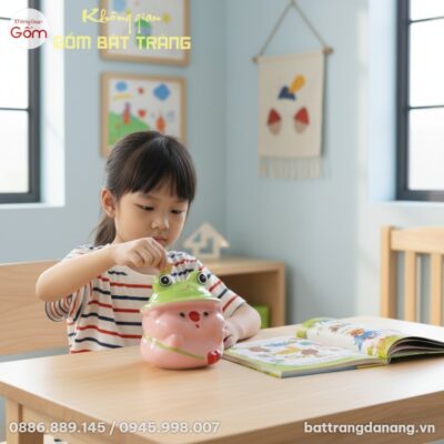 Một đứa trẻ Việt Nam đang nhẹ nhàng bỏ đồng xu ...