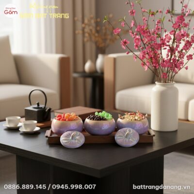 Bàn trà gỗ óc chó trong phòng khách hiện đại ki...