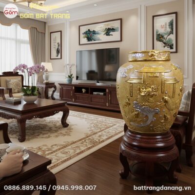 cận cảnh chum rượu gốm 50 lít 'Cá Chép Vượt Vũ ...