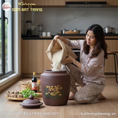 cận cảnh Một người phụ nữ Việt Nam mặc tranng p...