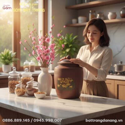 cận cảnh Một người phụ nữ Việt Nam mặc tranng p...