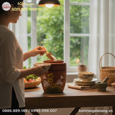 Một người phụ nữ Việt mặc trang phục giản dị đa...