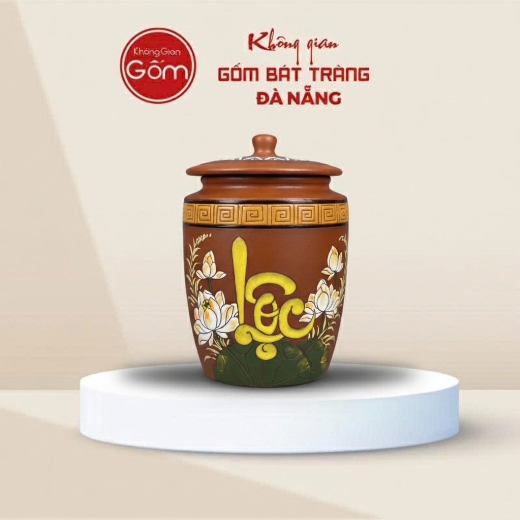 Hũ Đựng Gạo Chữ 