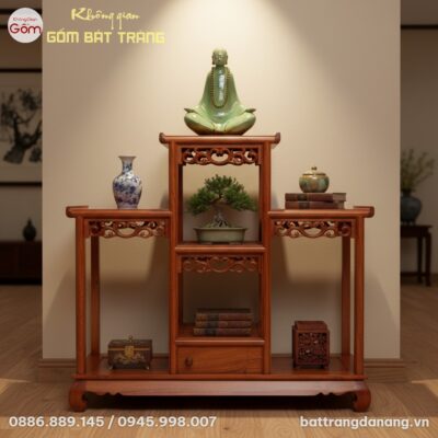 Kệ Tam Cấp Gỗ BT-DG03 chạm khắc tinh xảo cao 80...