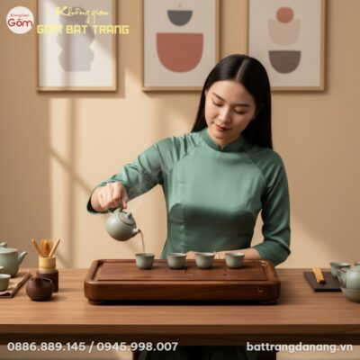 Một người phụ nữ Việt Nam trong trang phục áo d...