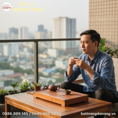 cận cảnh Một người đàn ông Việt Nam mặc áo sơ m...
