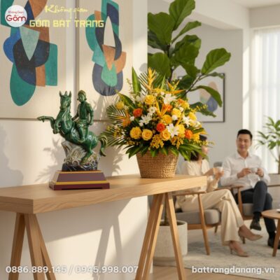 cận cảnh Tượng Phù Đổng Thiên Vương men ngọc lụ...