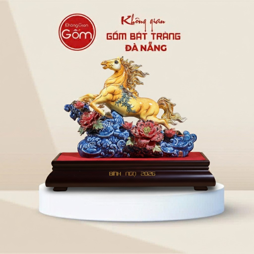 Tượng Gốm Sứ Mã Đáo Thành Công Bính Ngọ 2026 BT-TG01