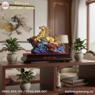 cận cảnh Tượng Mã Đáo Thành Công 43cm đặt trên ...