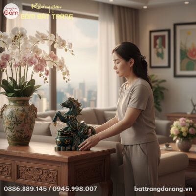 Cận cảnh 1 người phụ nữ Việt Nam trang phục ở n...