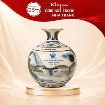 Bình hút lộc men rạn hanh vàng