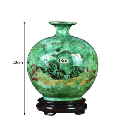 Kích thước Bình hút lộc men vân đá Mã Đáo Thành Công vẽ vàng kim BT-BHL03