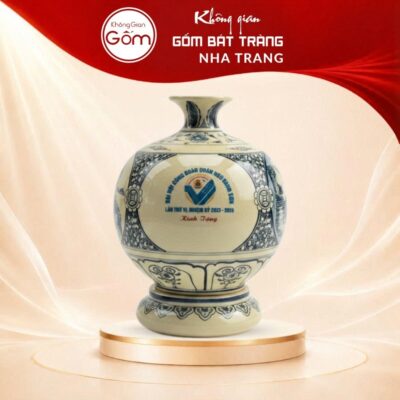 Bình Hút Lộc Tứ Cảnh Thắng Cảnh Đà Nẵng Men Rạn Hanh Vàng In Logo Quà Tặng NT-HLQT04 - Ảnh đại diện