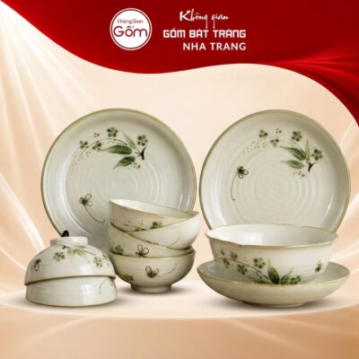 Bộ bát đĩa gia đình 10 món hoạ tiết chuồn trúc NT-BD02 - Ảnh đại diện