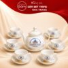 Bộ Ấm Chén Sứ Trắng In Logo Họa Tiết Thuận Buồm Xuôi Gió Viền Vàng - Ảnh đại diện