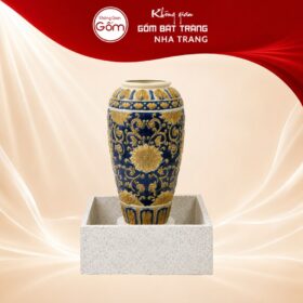 Chum nước men xanh vàng khắc tân cổ điển viền tròn NT-CN04 - Ảnh đại diện