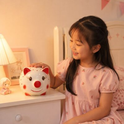 Heo Đất Sứ Bát Tràng Chấm Bi Đỏ May Mắn NT-HD03 - Chi tiết 2