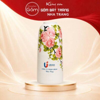 Lọ Hoa Dáng Vò Men Xước Vẽ Hoa Hồng In Logo NT-LHQT01 - Ảnh đại diện