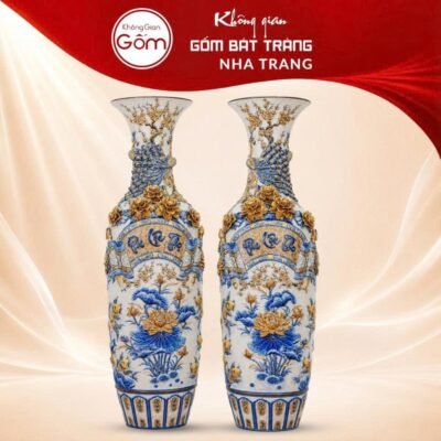 Lục bình men rạn đắp nổi Phúc Lộc Thọ NT-LB04 - Ảnh đại diện