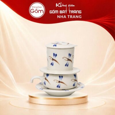 Phin Cà Phê Gốm Sứ Bát Tràng Vẽ Tay Họa Tiết Chuồn Chuồn NT-PCF04 - Ảnh đại diện