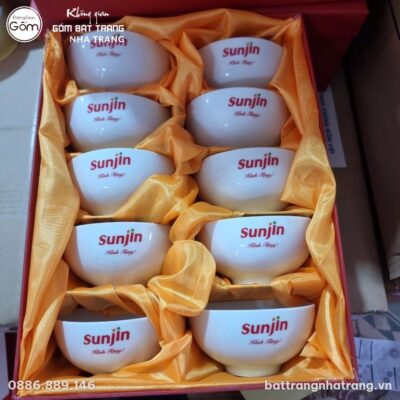 Bộ 10 Bát Ăn Cơm In Logo Sunjin Quà Tặng Doanh Nghiệp NT-BDQT03 - Chi tiết 2