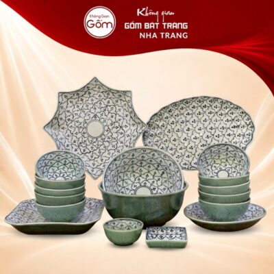 Bộ bát đĩa gia đình 18 món men lục bảo xanh ngọc NT-BD10 - Ảnh đại diện