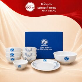 Bát đĩa quà tặng in logo