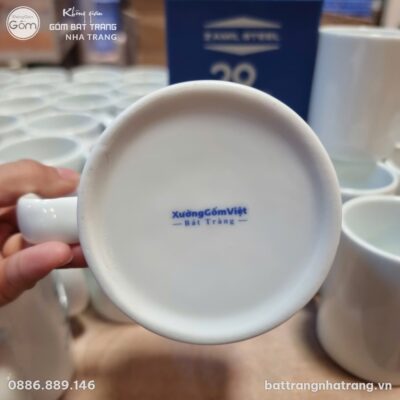 Bộ Ly Sứ Trắng In Logo Kỷ Niệm 29 Năm Doanh Nghiệp Kèm Hộp Quà Sang Trọng - Chi tiết 1
