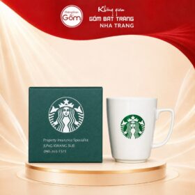 Bộ Quà Tặng Ly Sứ Trắng Bát Tràng In Logo Starbucks NT-CSQT04 - Ảnh đại diện
