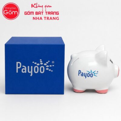 Heo Đất Tiết Kiệm Sứ Trắng In Logo Quà Tặng Doanh Nghiệp NT-HDQT04 - Chi tiết 4