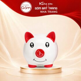Heo Đất Tiết Kiệm Sứ Trắng Mũi Đỏ In Logo Thương Hiệu NT-HDQT02 - Ảnh đại diện