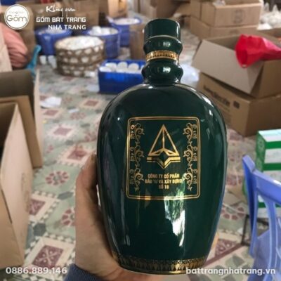 Nậm Rượu In Logo Doanh Nghiệp Quà Tặng Vẽ Vàng NT-NRQT01 - Chi tiết 3
