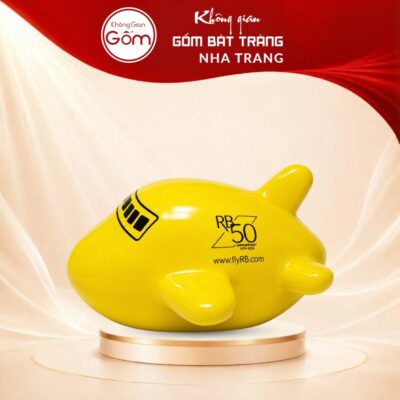 Ống Tiết Kiệm Gốm Sứ Hình Máy Bay Màu Vàng Kỷ Niệm 50 Năm RB - Ảnh đại diện